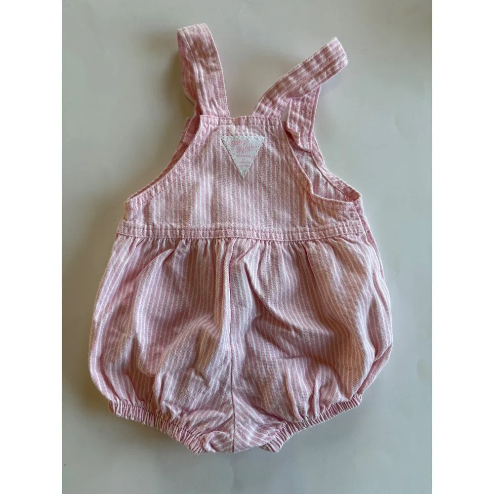 Vintage Baby Girl OshKosh B'gosh Denim Overalls Bubble Romper Bundle Lot 18M 7PC